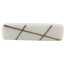 White Square Stone Gold Cross Handles
